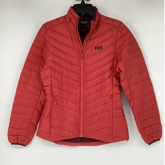 Helly Hansen Women's Small Poppy Red Verglas Down Insulator Puffer Jacket K15-1 - Picture 3 of 8